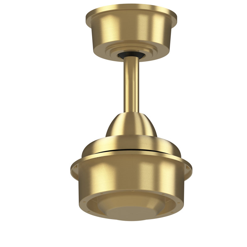 Wrap Custom Indoor/Outdoor Ceiling Fan DC Motor- Brushed Satin Brass, Brushed Satin Brass