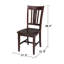 Chaise d'appoint en bois massif Evalyn-17610695