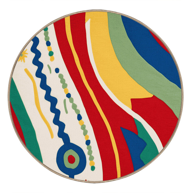 Peppy Loop Rug, Round 3'