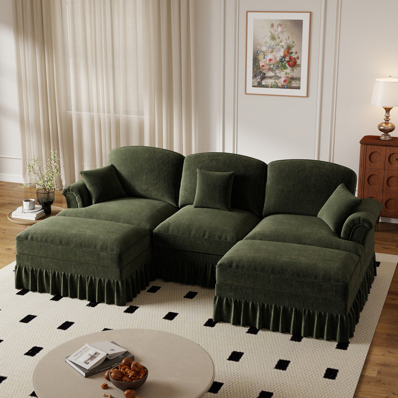 Canapé à coussins souples 107,7 po, Vert