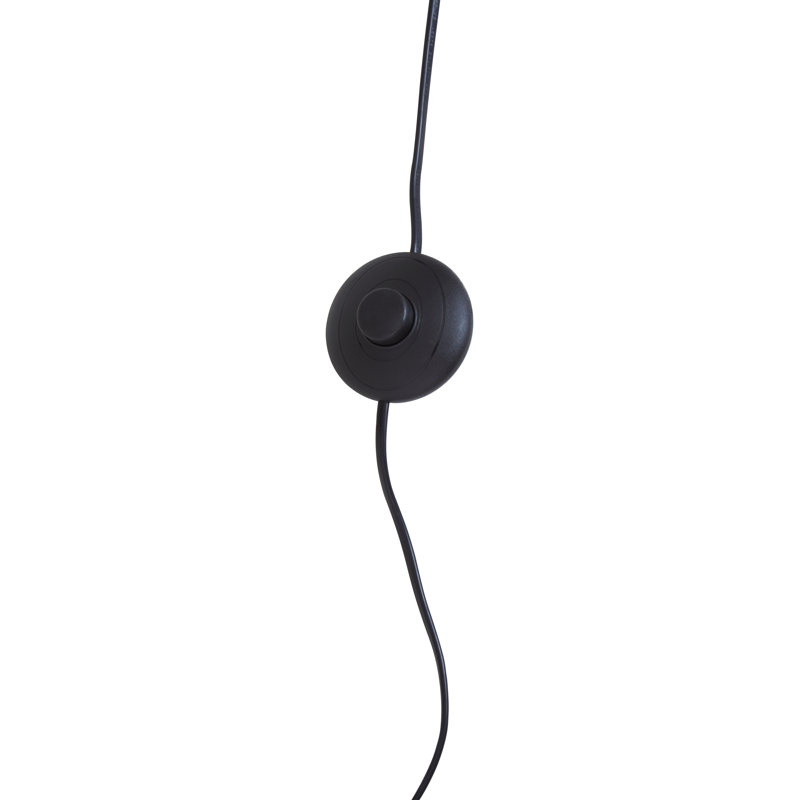 Anselma 190cm Column Floor Lamp, Silver/Black