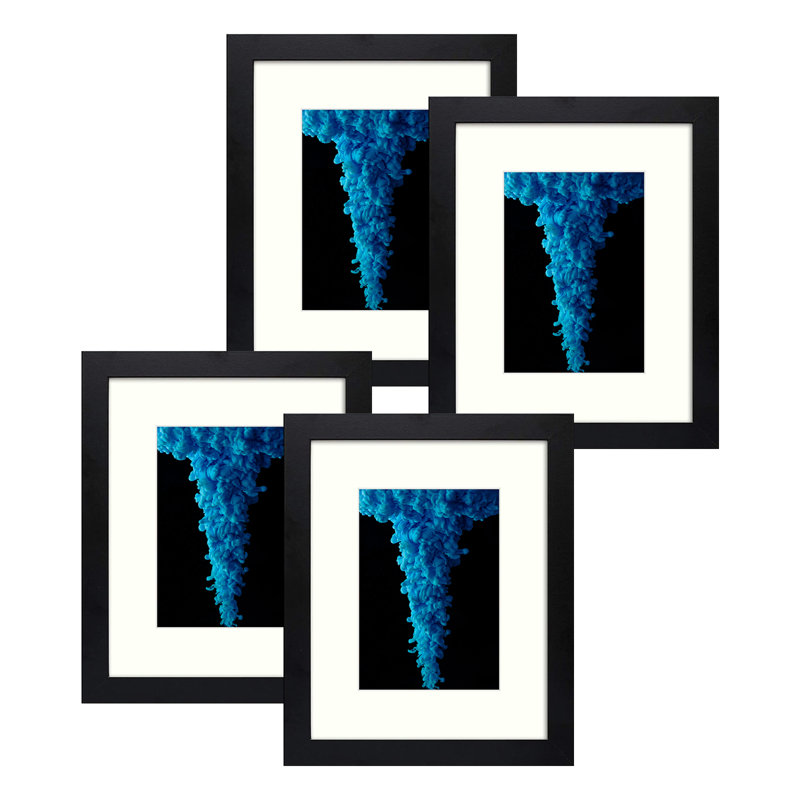 Dreketi Matte Gallery Wall Hanging Picture Frames, Black, 8' x 10" Matted to 5" x 7"