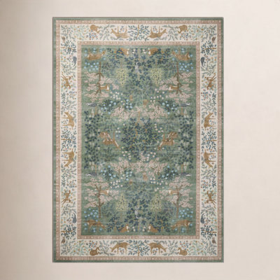 Rifle Paper Co. x Loloi Canopy Sage Blush Floral Rug