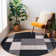 Akieba Geometric Tufted Gray/Black/Ivory Non-Slip Rubberback Area Rug