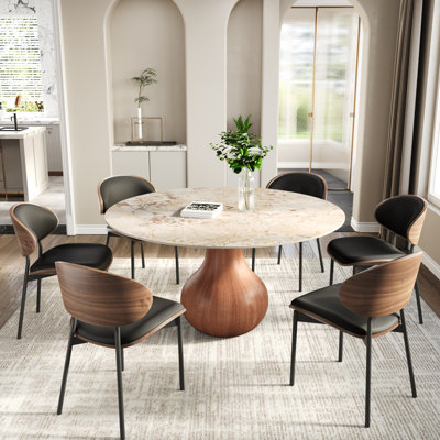 Otelia 7Pcs Dining Set Wide Seats For 4/6/8/10