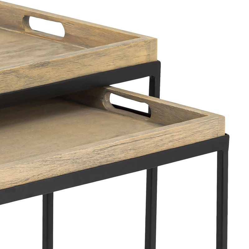 Ensemble de 2 tables d'appoint Akin - noir