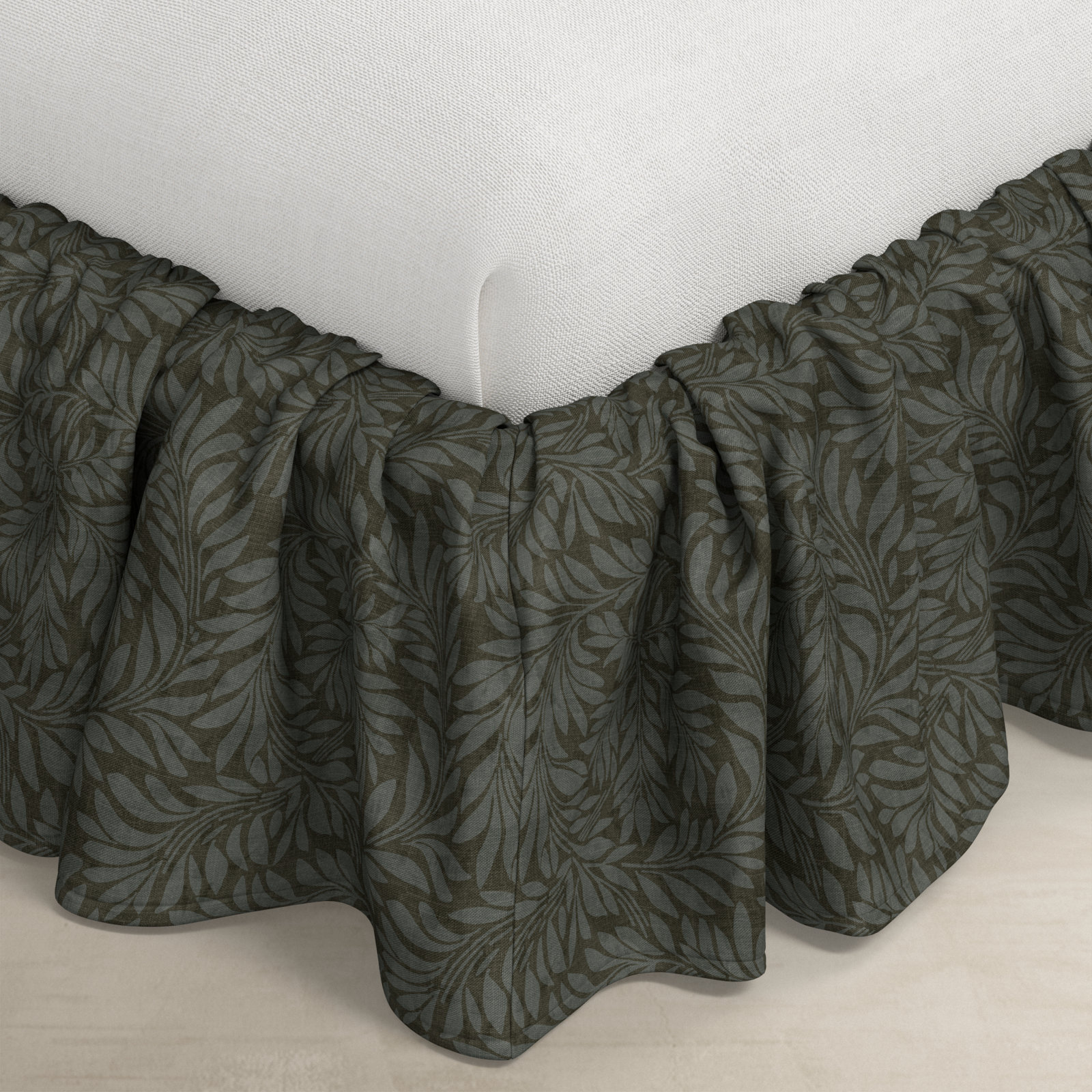 Upholstered Bed, Olive Slate, Queen