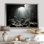 «Black and White Underwater Coral World - Coastal Coral Under Water», art mural encadré