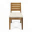 Chaise de salle à manger d'extérieur en bois sans accoudoirs avec coussins (ensemble de 2)-766362236