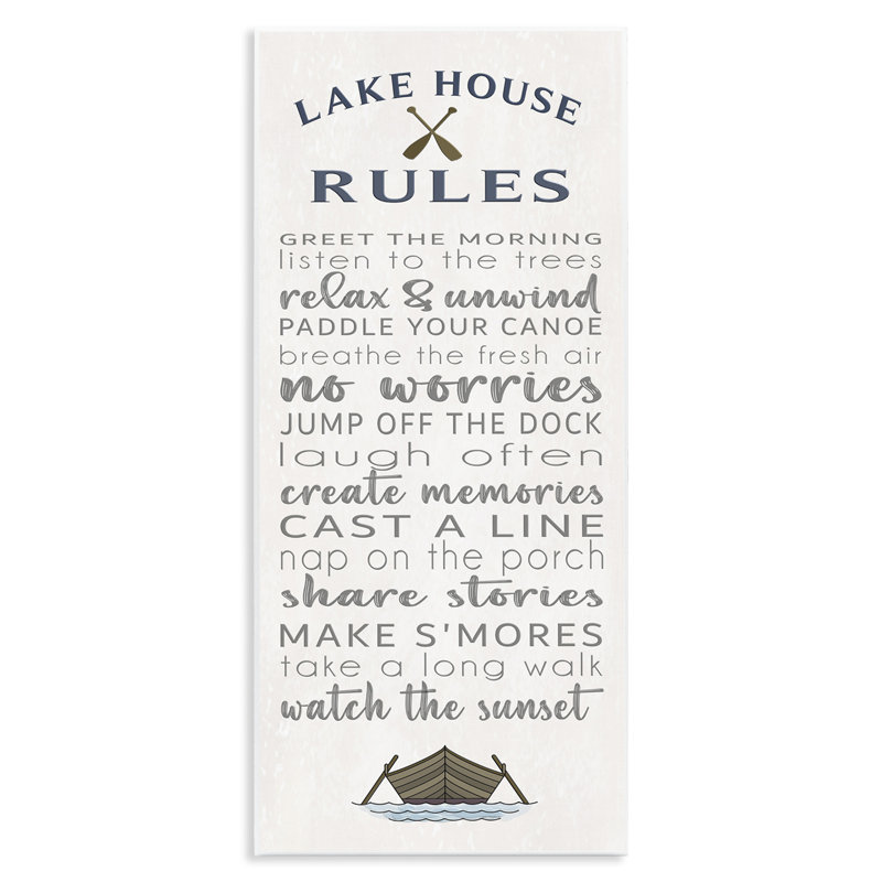 Fun Wall House Rules, plaque murale, design par Seven Trees Design
