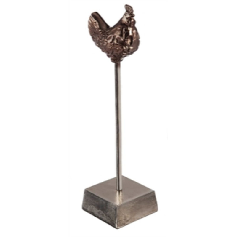 Grand poulet décoratif à la base, grand, H 19 po x l 5,25 po x P 5,25 po