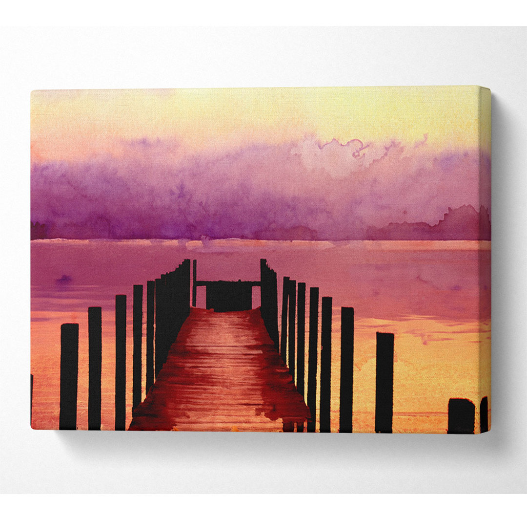 Tranquil Boardwalk Ocean - Kunstdrucke auf Leinwand