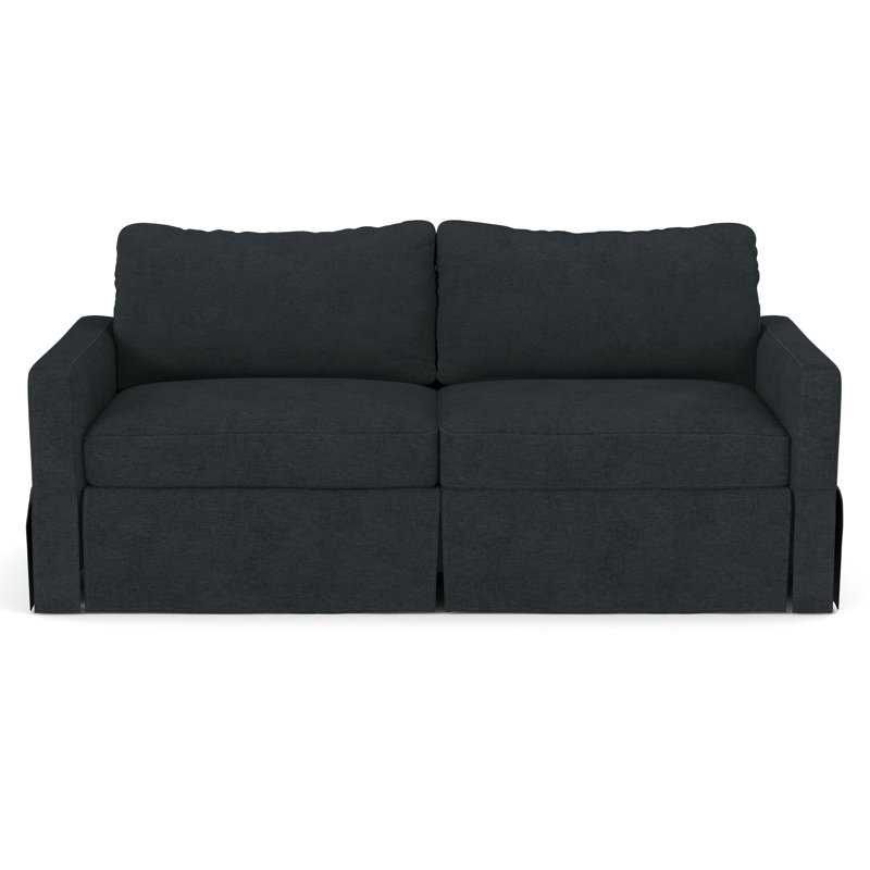 Besjana Upholstered 70'' Sofa, Dark Gray 100% Polyester, 33" x 70" x 32"