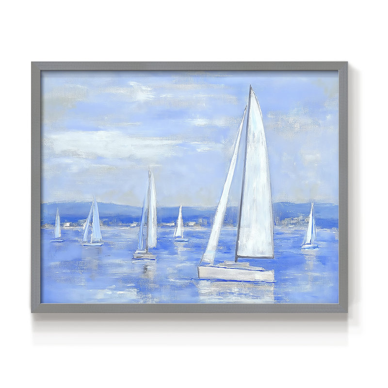 Série nautique-XXV III - Reproduction encadrée - Restickable, H 16 po x l 20 po, Gris
