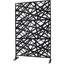 Écran d'intimité pour vestiaire et espaces extérieurs - H 76 po en métal noir idéal pour divers espaces intérieurs-121648286