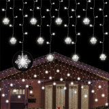 150 LED Icicle Lights with Snowflake