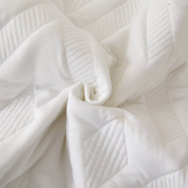Courtepointe réversible en microfibre , Courtepointe très grand et 2 très grandes taies, Blanc