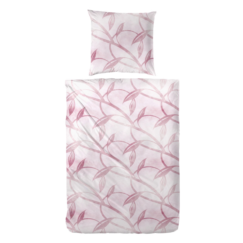 Lamont Duvet Cover Set, Pink, 155 x 220 cm - 1 Pillowcase (80 x 80 cm)
