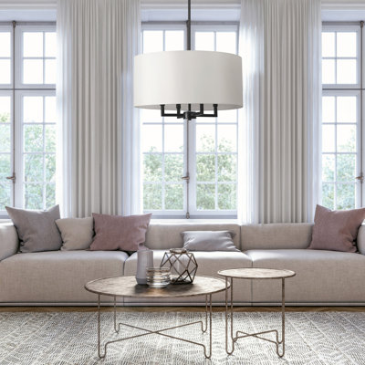 4 - Light Dimmable Drum Chandelier