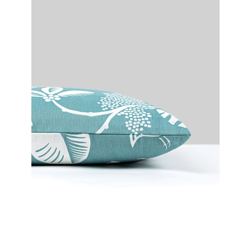 Coussin en coton réversible, Turquoise