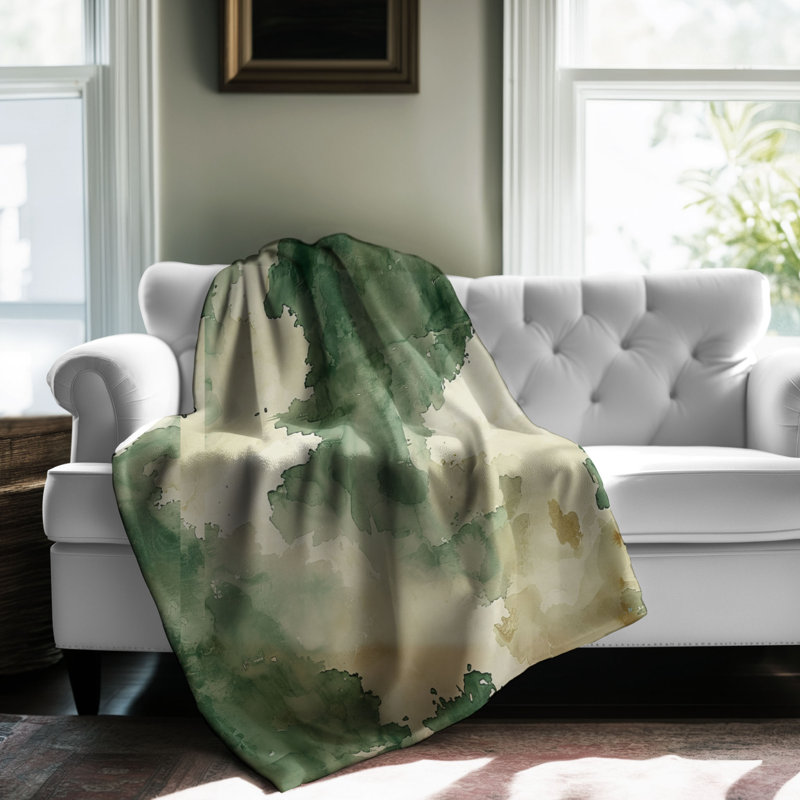 Couleurs camouflage - couverture Sherpa de qualité supérieure 1 pièce, Lit simple