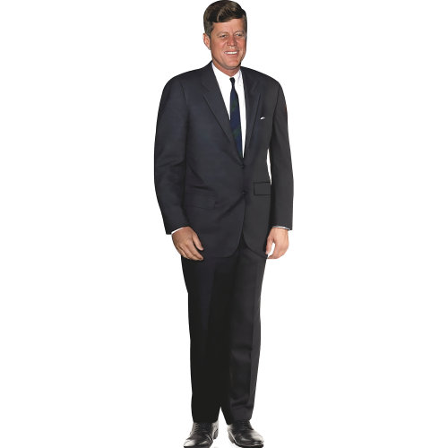 H25108 John F Kennedy, 1960, carton découpé, debout, debout