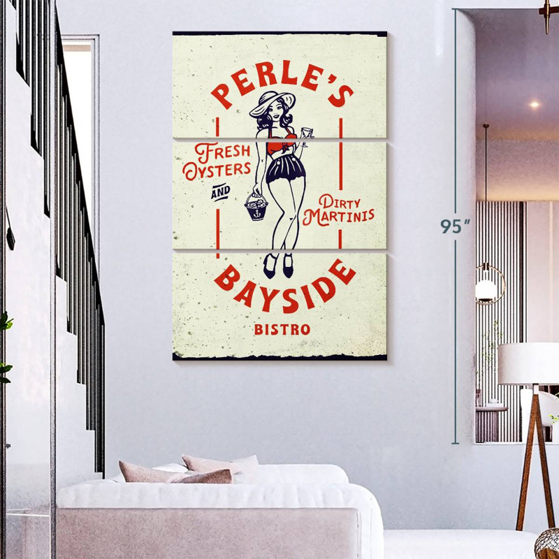 Tergel Oyster Tin Sign Style, 74'' H x 48'' W