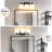 3-Light Black Bathroom Vanity Lights With Frosted Glass Shade Modern Bathroom Lighting Fixtures Over Mirror