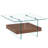 Hezekiah 31.4" Modern Two-Tier Square Coffee Table-2103274399