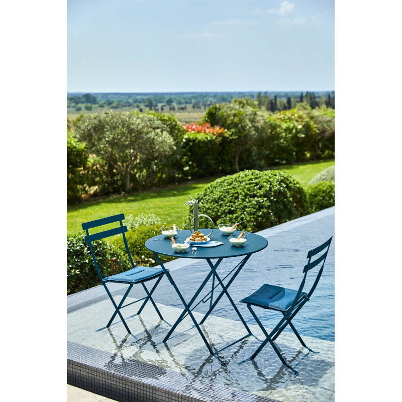 Bistro Outdoor Dining Side Chair, Acapulco Blue
