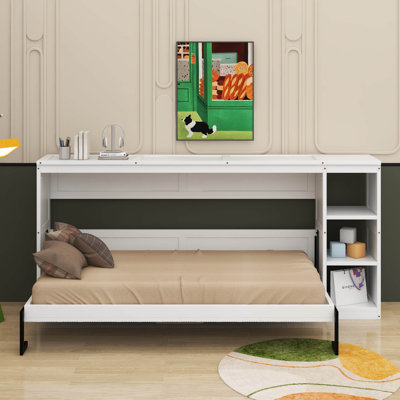 Lit escamotable simple avec bibliothèque