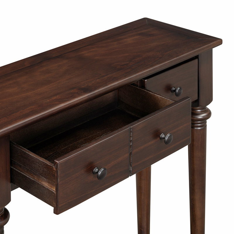 Entryway Table with 4 Drawers, Espresso