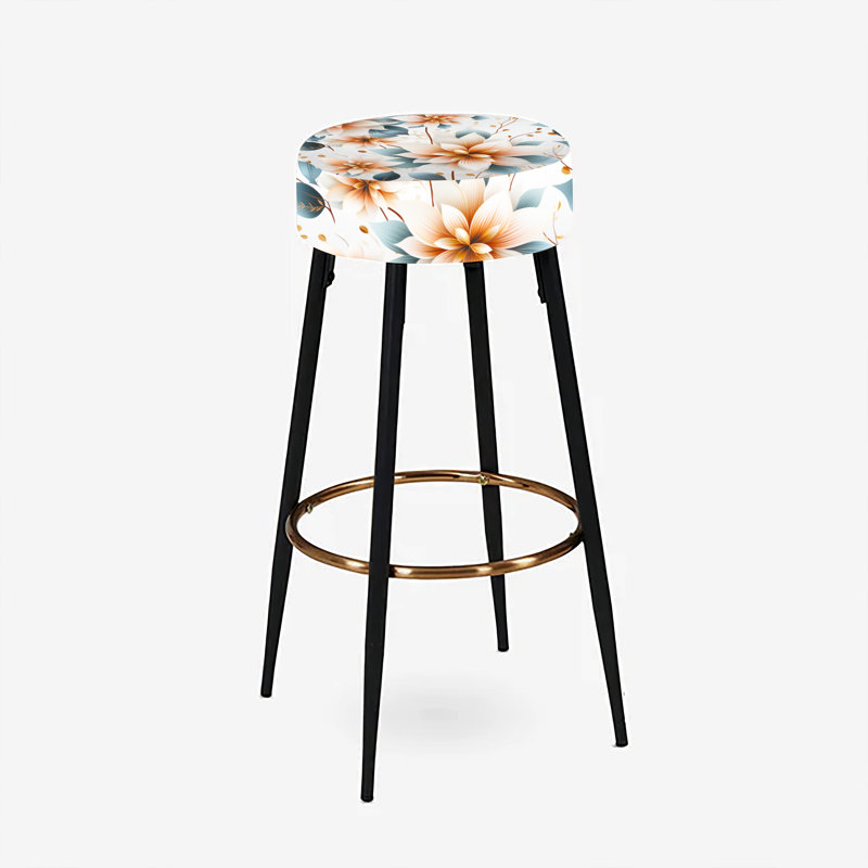 Ensemble de 2 tabourets de bar Peach & Teal