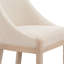 Chaise d'appoint de salle à manger rembourrée beige et naturelle