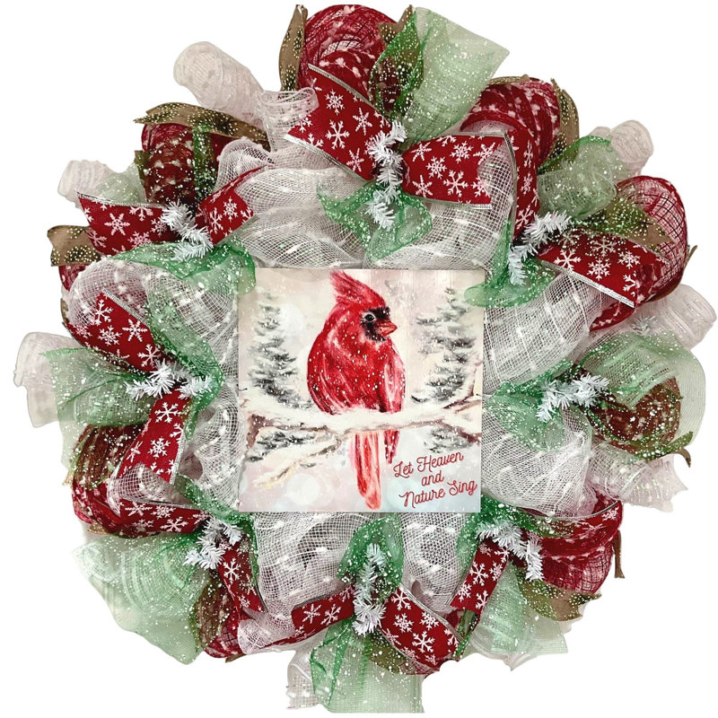 Couronne de cardinal d'hiver