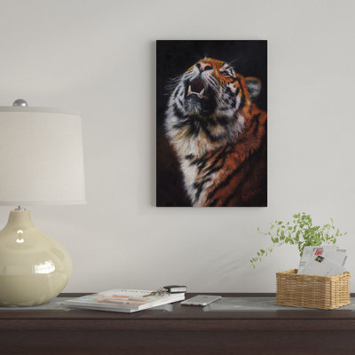 « tiger looking up », impression sur toile