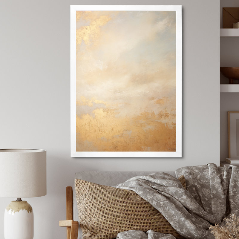 «Magic Sky Simplicity» sur toile, Cadre simple blanc, H 44 po x l 34 po x P 1,5 po