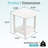 Outdoor HDPE Adirondack 2-Tier Weatherproof Patio Side Table-1173014593