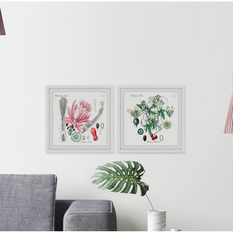 «Beauty Starts Here Diptych», ensemble de 2 reproductions d'art graphique encadrées, H 12 po x l 12 po x P 1,5 po
