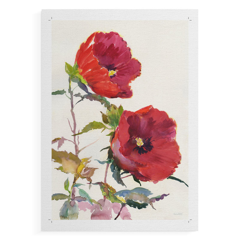 Hibiscus Glow I - impression sur toile seulement - non encadrée, H 18 po x l 12 po