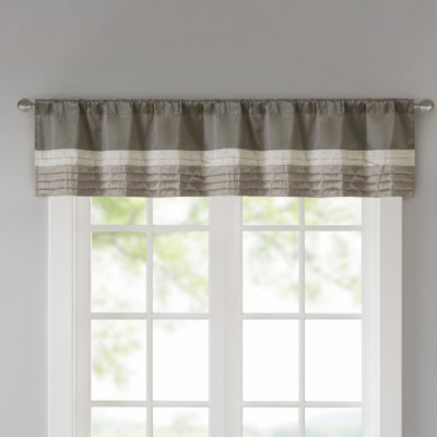 Amherst Natural Pintuck Single 50x18" Window Valance