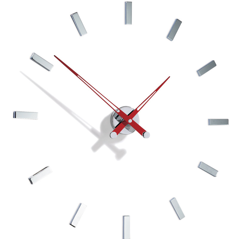 Tacon Metal Analog Wall Clock, Red