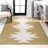 Savoy Minimalist Geometric Machine-Washable Moss/Cream Rug-1499225142