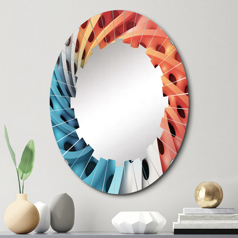Grammerson - Miroir mural moderne ovale, 30 po x 20 po