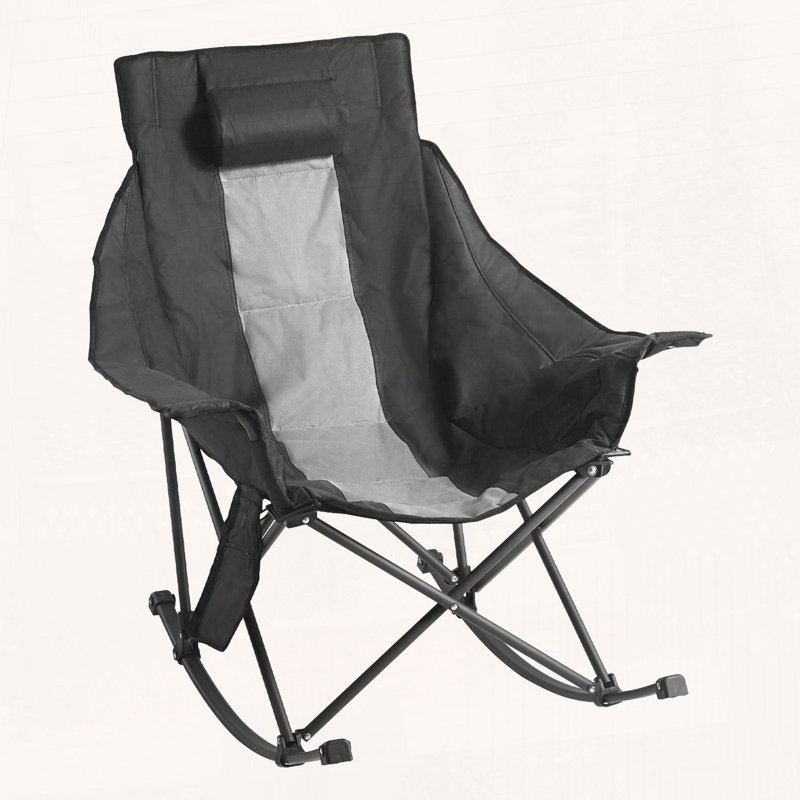 Heated Portable Folding Rocking Chair with Dual-Zone Heating