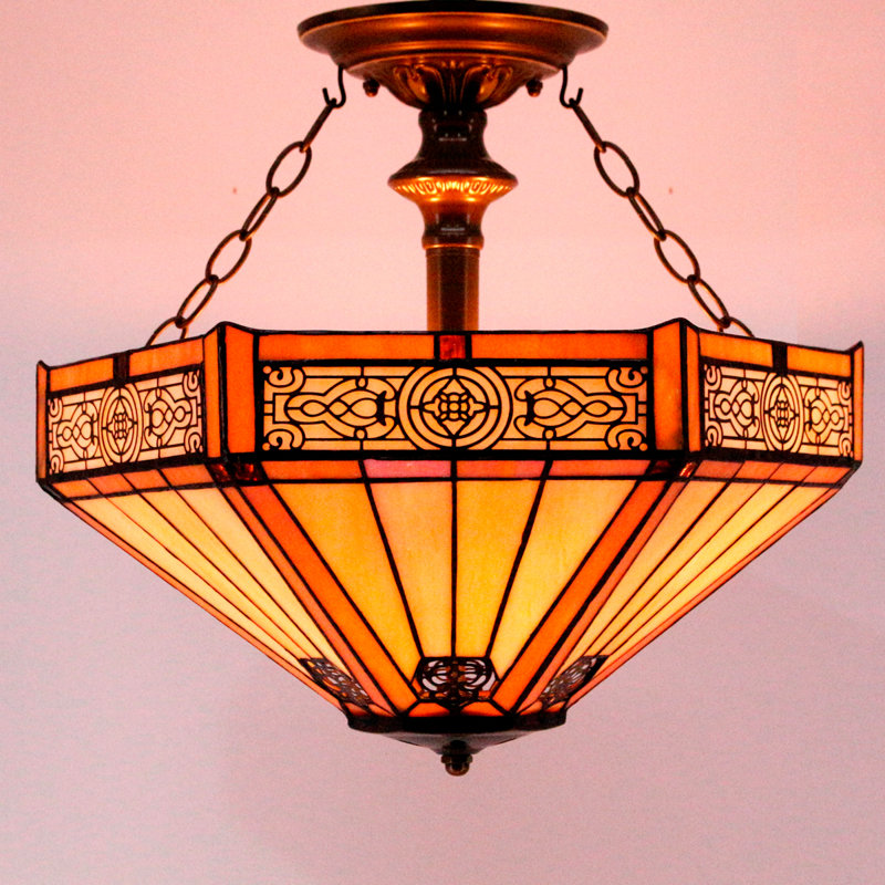 Alicemarie Glass Semi Flush Mount