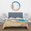 Ensemble de housse de couette en microfibre bleu / brun / blanc Asunta-66397173