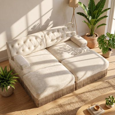 Canapé Chesterfield modulaire 2 pièces l 76,6 po x P 60,3 po x H 34,2 po UI Furniture