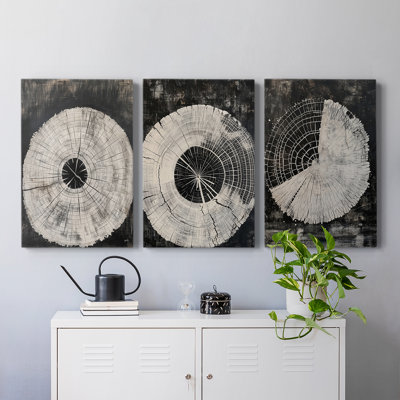 Abstract  Series  LXIX  -Premium Gallery Wrapped Canvas Set -Ready to Hang
