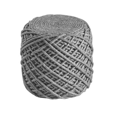 Pouf Royal 40cm Wide Round Solid Colour Footstool Ottoman